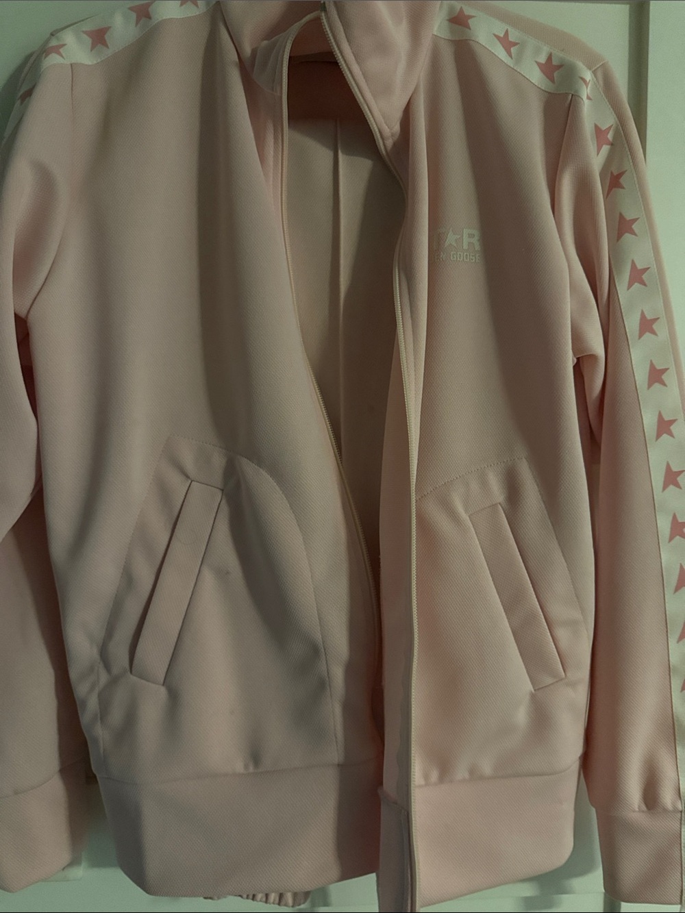 Golden Goose Pink Star-Trim Track Jacket